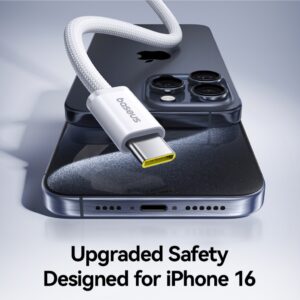 Baseus 100W PD To Type-C Cable Compatible For iPhone 15 Macbook Pro — Celulares e Acessórios