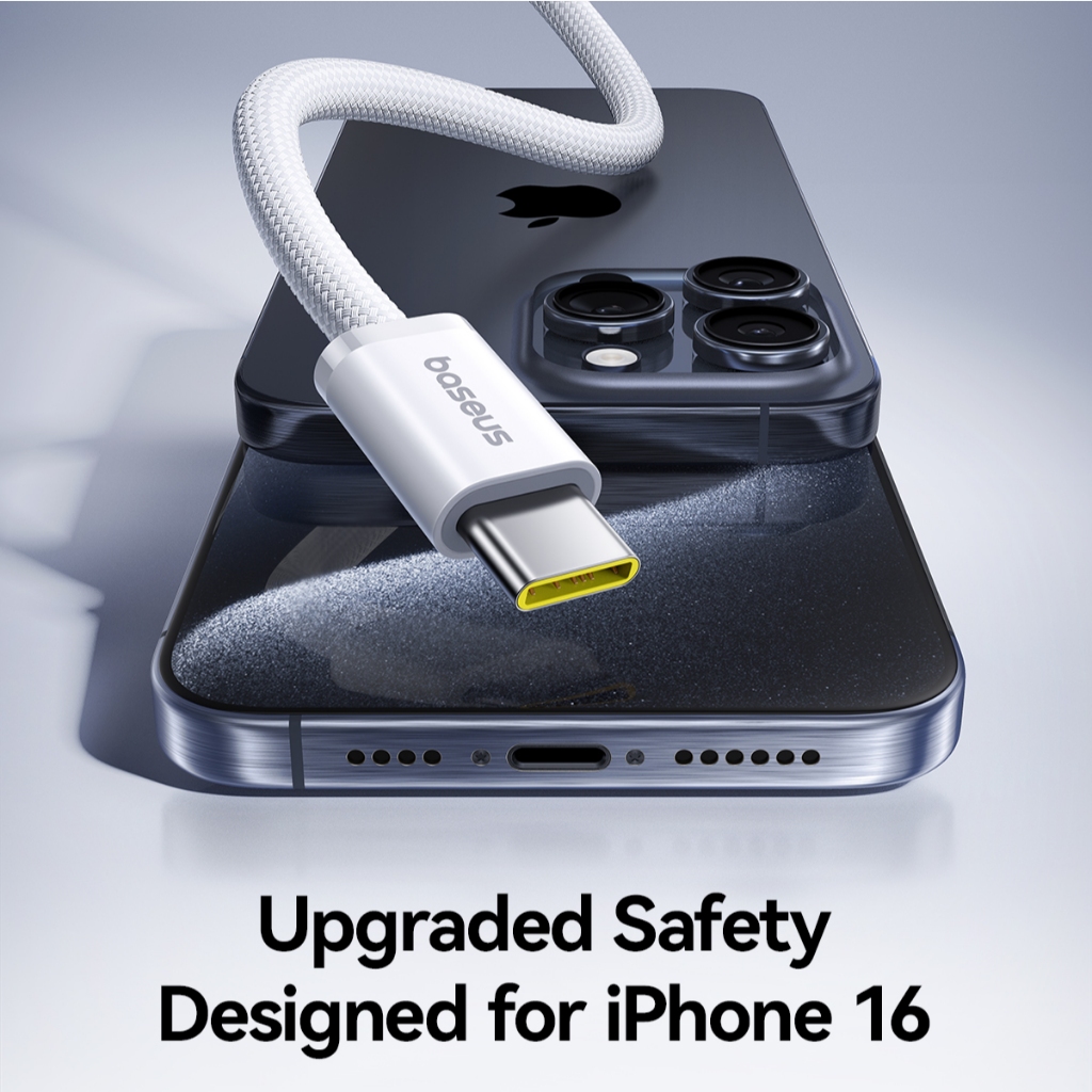 Baseus 100W PD To Type-C Cable Compatible For iPhone 15 Macbook Pro — Celulares e Acessórios