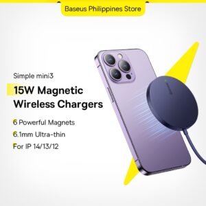 Baseus 15W Carregadores Magnéticos Sem Fio Para IPhone Série 14 — Celulares e Acessórios
