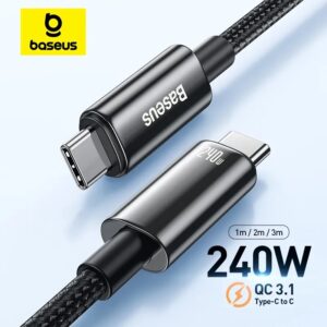 Baseus 240W Usb-C Tipo Cabo Para iPhone 15 PD3.1 Super Carga Realme