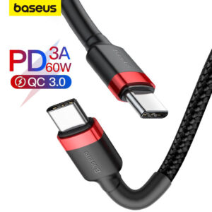 Baseus 60w Type-C Nylon Data Cable Support Qc 3.0 For Huawei Mate 20