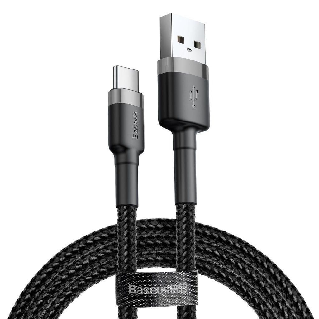 Baseus Cabo USB para Tipo-C Nylon 3A 1 Metro Cafule Carregamento