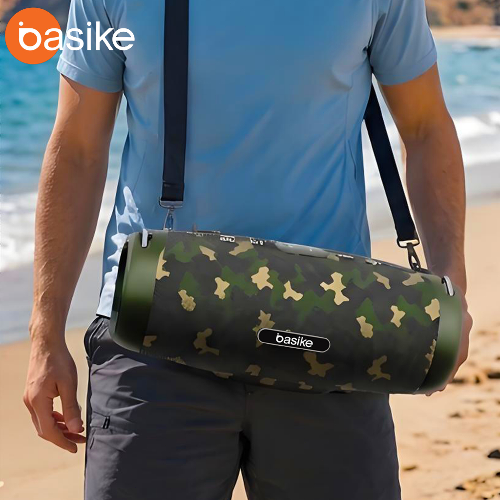 Basike Caixa De Som Bluetooth 100W 10mah Tws Ipx5 Boombox Portátil — Áudio e Fones