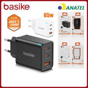 Basike Carregador Carregamento Turbo 65W 20W Fonte carga rápida Torre