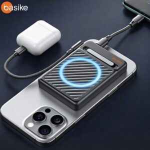 Basike Carregador Portátil Rápido Power Bank 10mAh 22.5W com Suporte