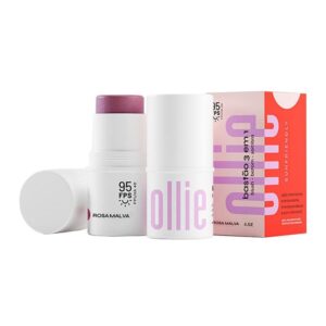 Bastão 3 em 1 Ollie Blush, Batom e Sombra Cor Rosa Malva 4,5g