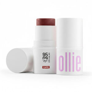 Bastão Ollie 3 em 1 Blush Batom e Sombra Fps 95 Cor Café 4,5g — Maquiagem