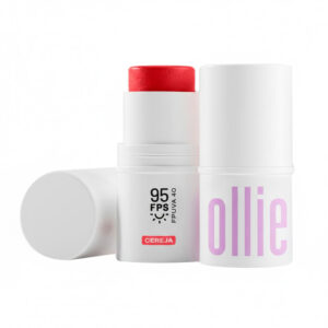 Bastão Ollie 3 em 1 Blush Batom e Sombra Fps 95 Cor Cereja 4,5g — Maquiagem