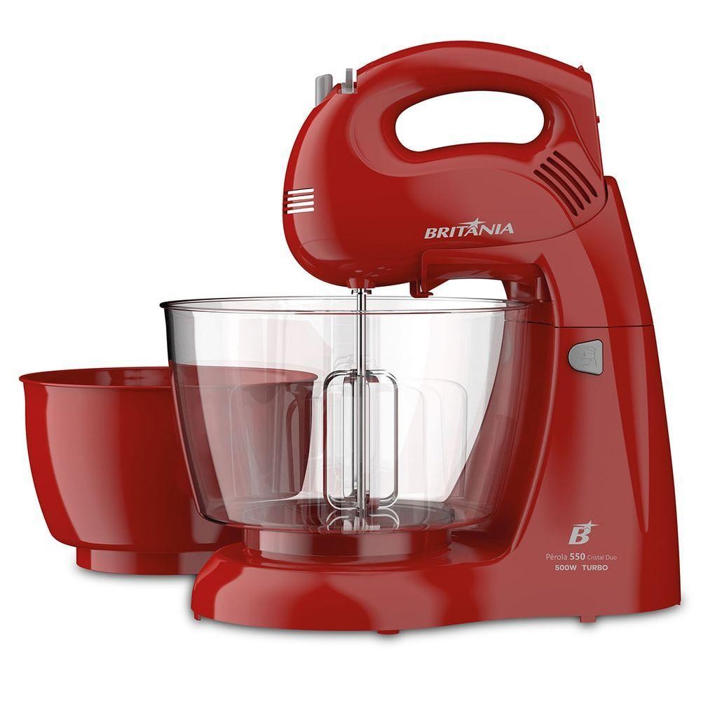 Batedeira Britânia Perola 550 Cristal Duo Turbo 2 Tigelas 500W 110V — Eletroportáteis