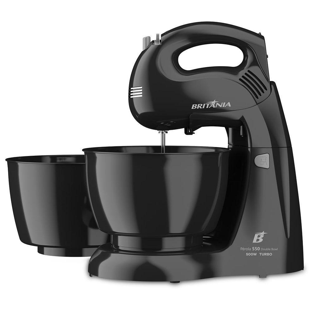 Batedeira Britânia Pérola 550 Double Bowl 4 Velocidades 500W 110V