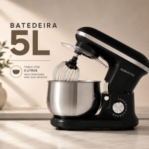Batedeira de Bolo 5L Batedeira de Bolo 700W Batedeira Planetária