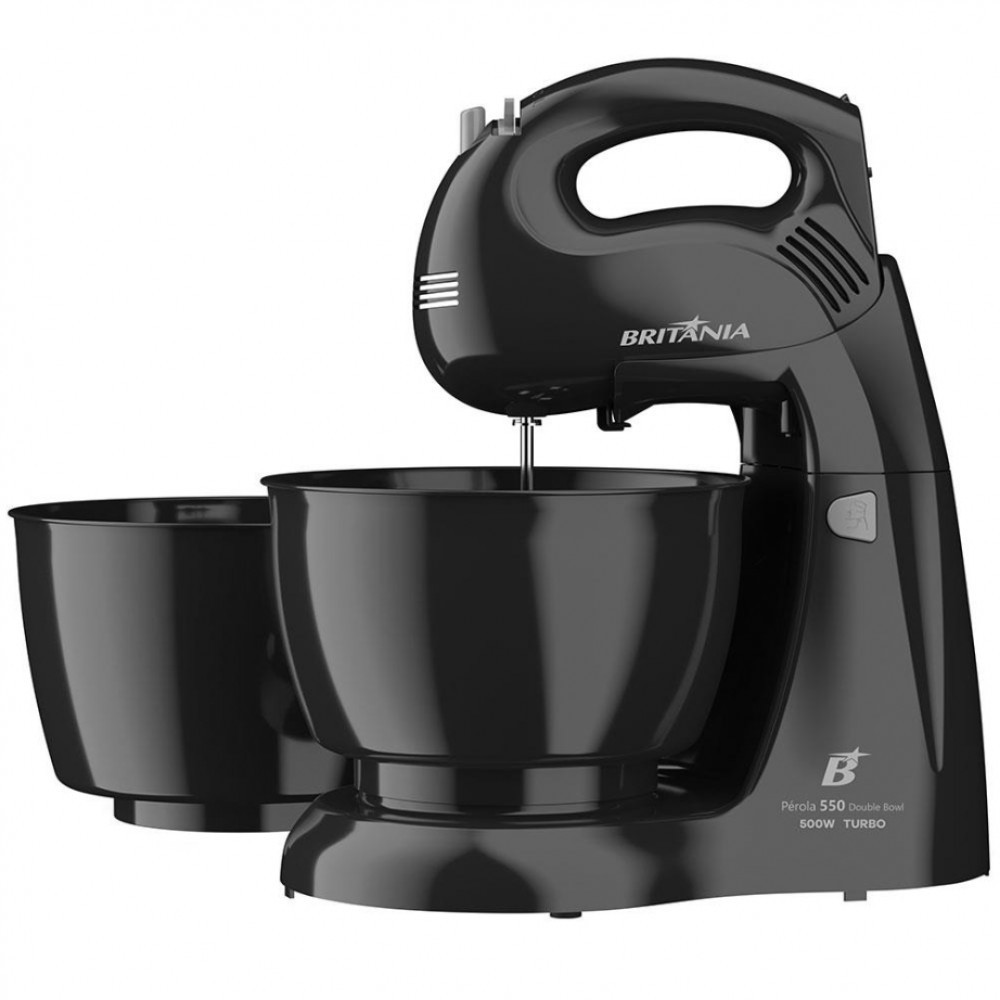 Batedeira Pérola 550W Turbo 4 Velocidades 2 Tigelas Britânia — Eletroportáteis