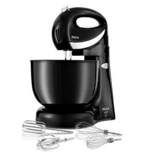 Batedeira Philco 500W 4L Preta Paris Duo Mixer Turbo