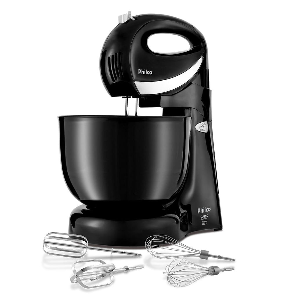 Batedeira Philco 500W 4L Preta Paris Duo Mixer Turbo — Eletroportáteis