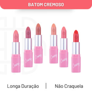 Batom Cremoso Creamy Lipstick 6 Cores Ana Hickmann