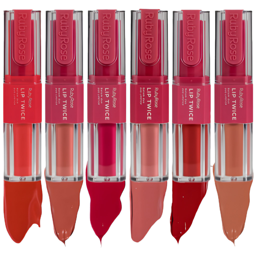 Batom Duo Lip Twice Ruby Rose Hbl6101 — Maquiagem