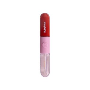 Batom e Gloss Liquido Duo Hbf569 Ruby Rose