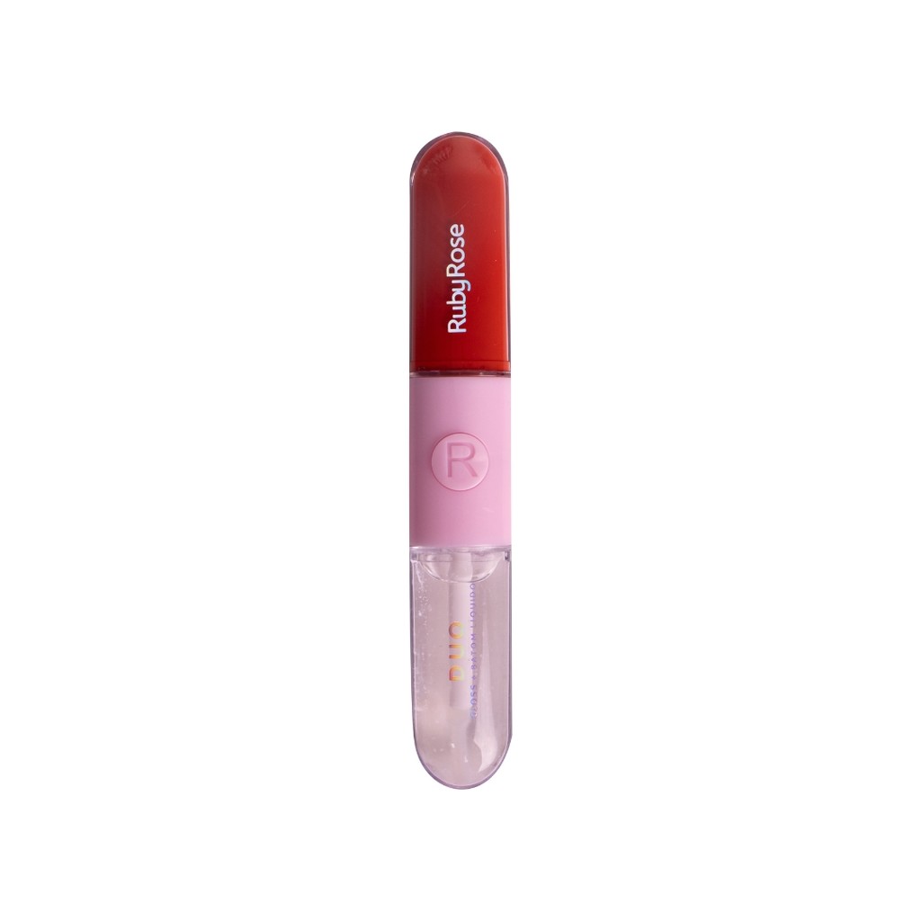 Batom e Gloss Liquido Duo Hbf569 Ruby Rose