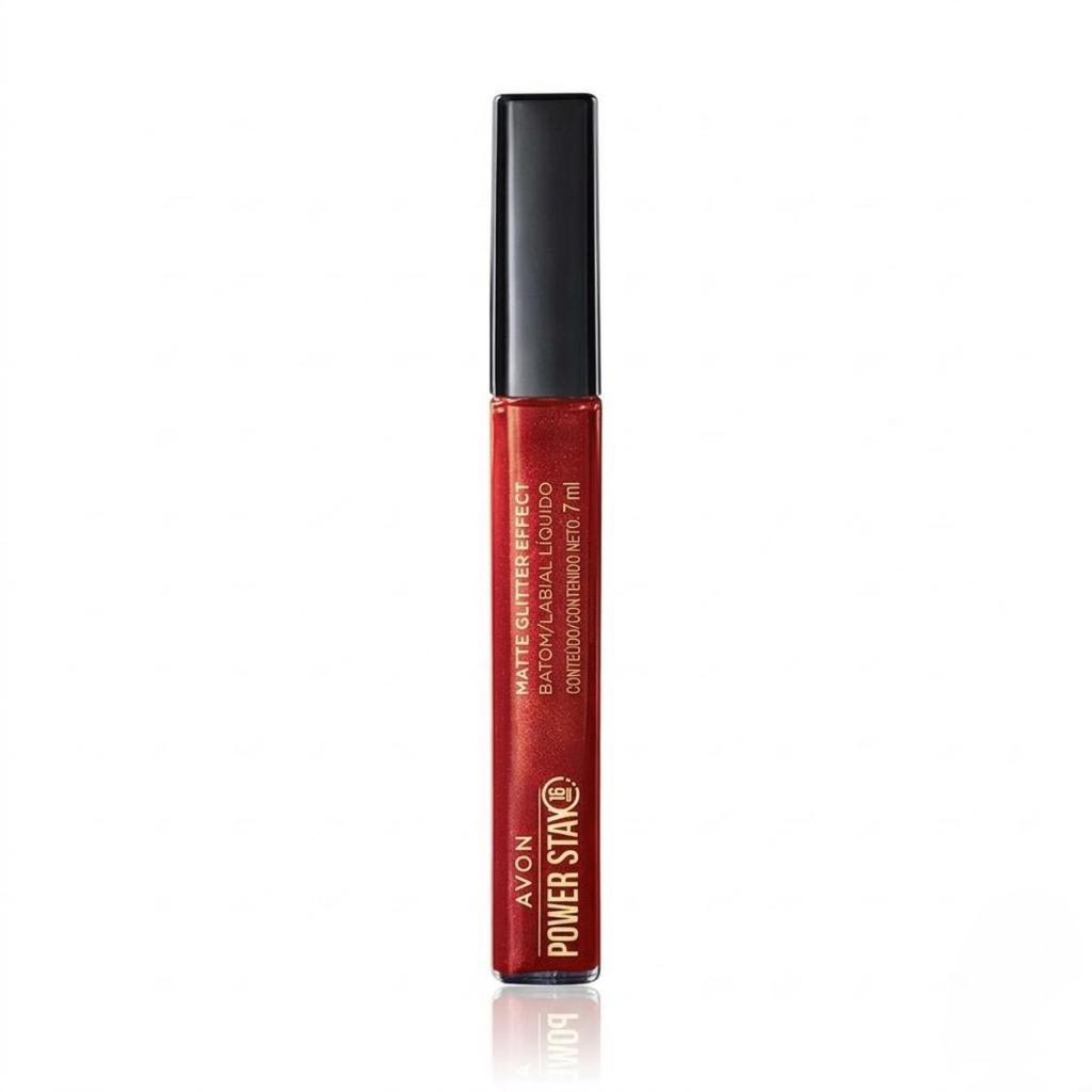 Batom Glitter Effect Avon Power Stay Cor Cereja Brilhante