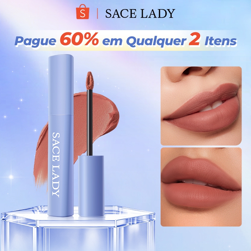 Batom Líquido Matte Sace Lady Prova d'Água Longa Duração Não Gruda