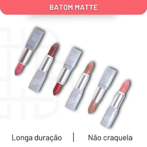 Batom Matte Lipstick Longa Duração 5 Cores Ana Hickmann