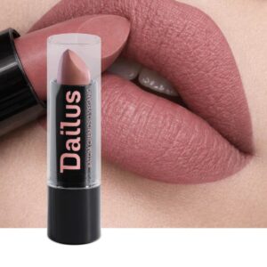 Batom Matte Vegano Dailus 11 Distraida Tom Nude Clássico, Efeito