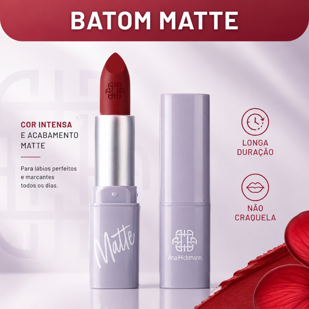 Batom Matte Vegano Marta Ana Hickmann — Maquiagem