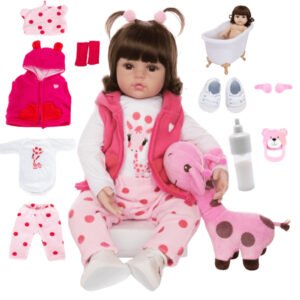 Bebê Reborn Boneca Girafinha Original Realista Silicone Menina Pode