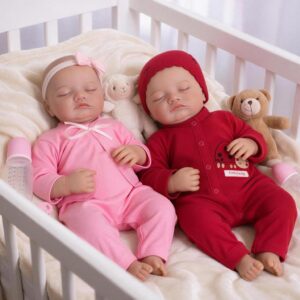 Bebê Reborn Boneca Premium Gêmeas Irmãs Realista Meninas Silicone