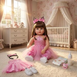 Bebê Reborn Boneca Realista Bailarina em Vinil Siliconado em Promoção
