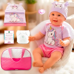 Bebê Reborn Boneca Realista Menina Com Kit Maternidade 100% Silicone