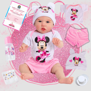 Bebê Reborn Boneca Realista Saskia Minnie Recém-Nascida Corpinho