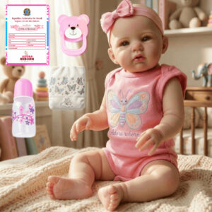 Bebê Reborn Boneca Recém Nascida Abigail 100% Em Vinil Siliconado