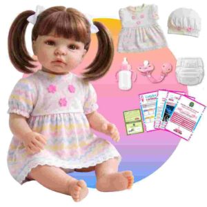 Bebê Reborn Realista Boneca Menina Em Silicone Pode Dar Banho