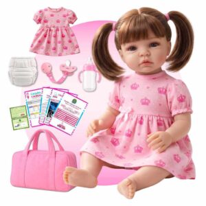 Bebê Reborn Silicone Boneca Menina Realista Pode Dar Banho