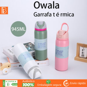 Belifou Garrafa Térmica Owala De 32 Oz Para Esportes E