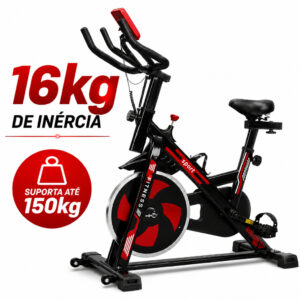 Bicicleta Ergométrica Fitness 16kg Inercia Bike De Academia 150kg