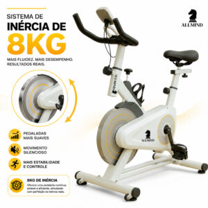 Bicicleta Ergométrica Spinning 8kg Academia Fitness Cardio Até 120kg