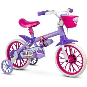 Bicicleta Infantil Aro 12 com Rodinhas e Cestinha Bicicletinha