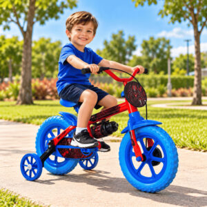 Bicicleta Infantil Aro 12 Completa com Rodinhas Cestinha e Rodinhas