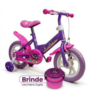 Bicicleta Infantil Aro 12 Lancheira Dupla Crianças a Partir de 2 anos