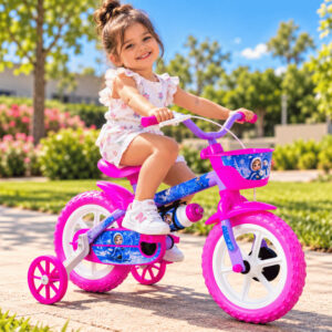 Bicicleta Infantil Aro 12 Rodinhas Cestinha Rodinha Quadro em Aço