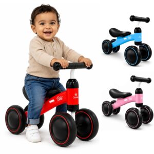 Bicicleta Infantil De Equilíbrio sem Pedal Andador 4 Rodas Castela