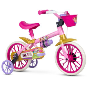 Bicicleta Infantil Nathor Aro 12 Menina Princesas Disney Criança de