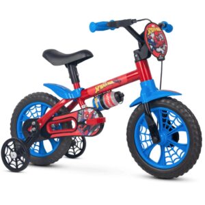 Bicicleta Infantil Spider Man Aro 12 com Rodinhas de Equilíbrio