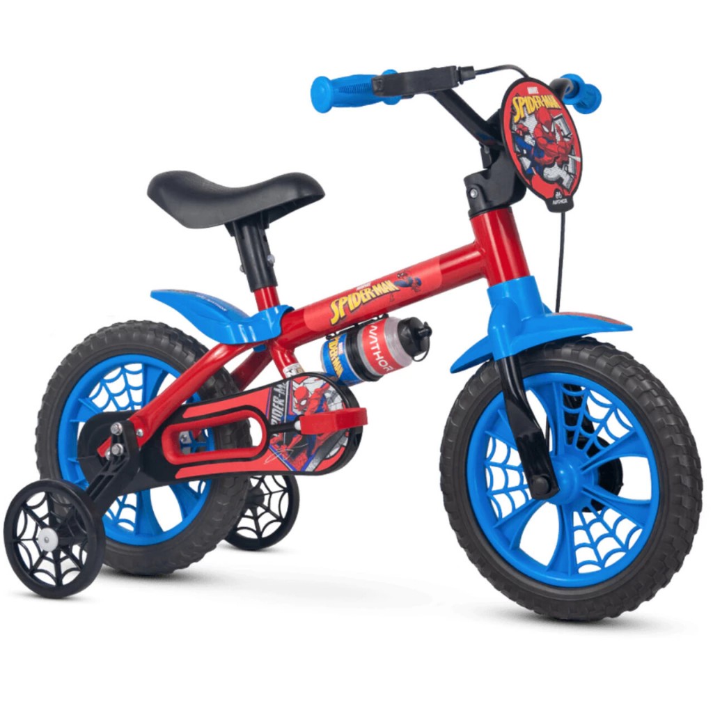 Bicicleta Infantil Spider Man Aro 12 com Rodinhas de Equilíbrio — Brinquedos