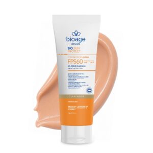 Bioage Protetor Solar Facial Clareador Tom Translúcido 45g