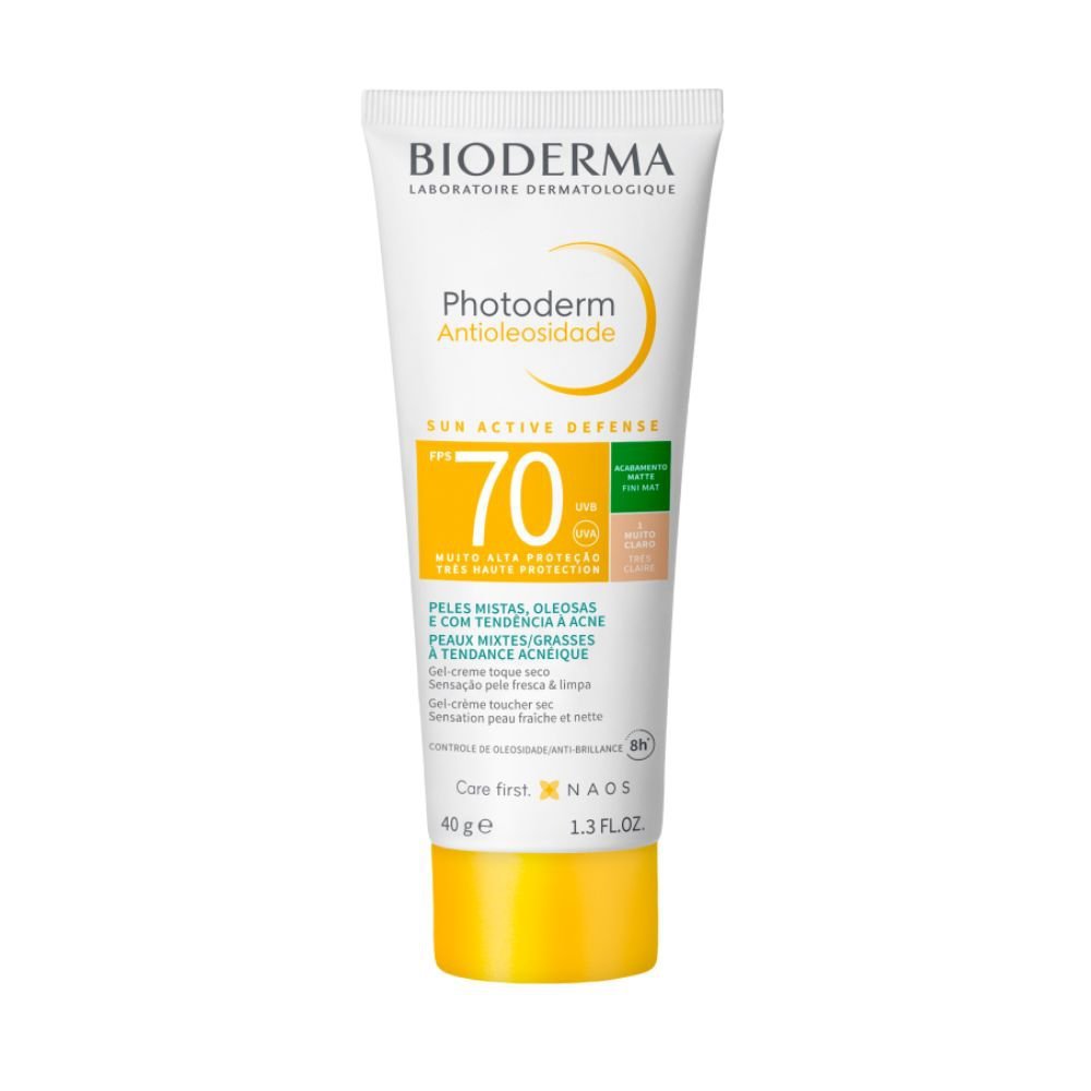 Bioderma Photoderm Fps 70 Cor 1.0 Protetor Solar Antioleosidade 40g