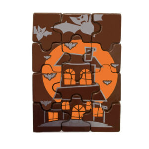 Blister Decorado com Transfer para Chocolate Quebra-Cabeça Halloween