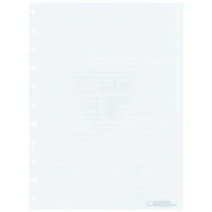 Bloco refil grande São Paulo pautado 90g com 50 folhas Caderno
